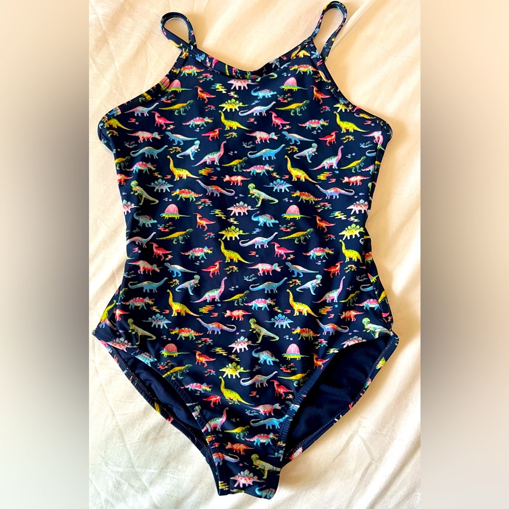 Girls Gap Kids Navy Blue Dinosaur Swimsuit